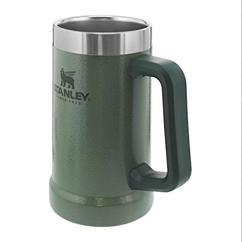Stanley 10-02874-029 The Big Grip Aluminum Beer Stein Hammertone Green 24Oz / .7L #TOP3