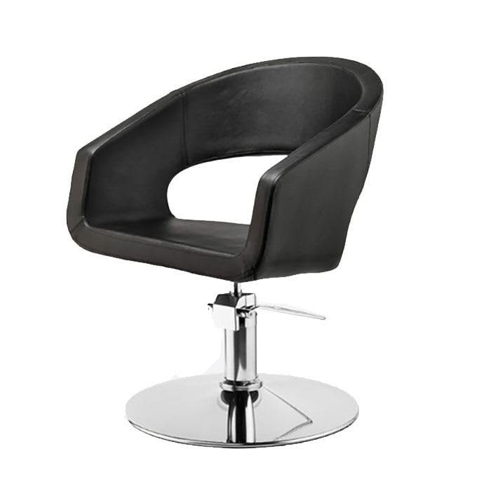 LBH Poltrona idraulica di taglio linea curva con base rotonda cromata modello Boho