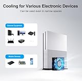 ELUTENG USB Fan 80mm 2 In 1 Computer Fan 5V Mini Desk Fan 2700RPM 32CFM Dual USB PC Fans Cooling Radiator with Black Metal Grill Double Fans For Home Office Bedroom Library - Image 10