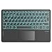 Produktbild Inateck Tablet Tastatur mit Touchpad,KI-Funktion,Ultra Slim Tastatur für Windows, iPad OS, Android, iOS-Systeme,7-Farbiger Hintergrund Beleuchtung,Unterstützen Selbst Entwickelte App,QWERTZ,KB01104