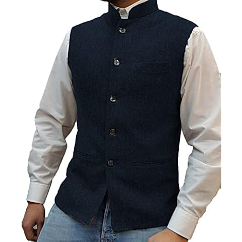 HSLS Herringbone Wool Vest for Men Cover