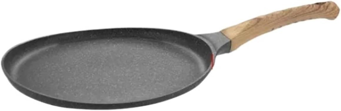 10 Inch Non-Stick Thousand-Layer Bakeware Omelette Pot Egg Frying Pan Steak Pancake Kitchen Home Induction Cooker Gas Saucepan(Black 24cm)