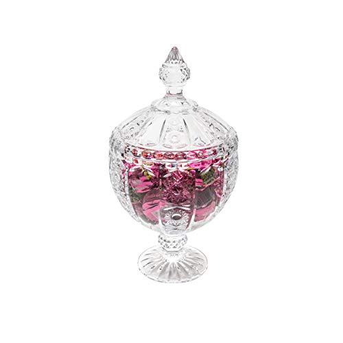 POTICHE DECORATIVO CRISTAL C/PÉ BELLE 15x28cm TRANSPARENTE
