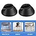 TEHAUX 12pcs Rubber Chair Sliders for Carpeted Floors Furniture Leg Protectors Anti-Slip Grips Floor Protection Pads for Chairs Tables Sofas Easy No-Tool Installation
