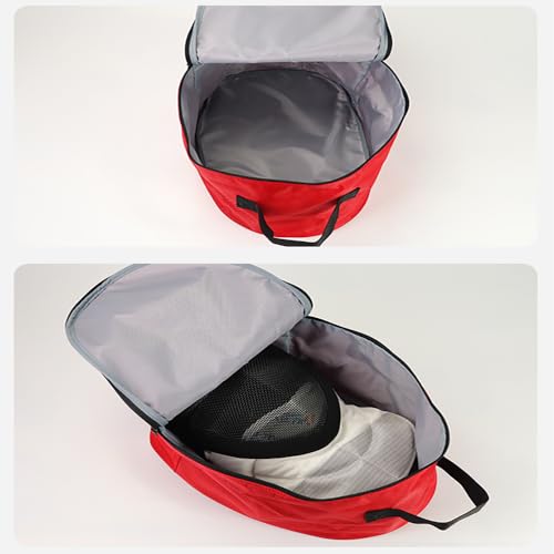 Fonher Fencing Mask Protective Bag Made of 420D encryption, high elastic coating-Portable Handbag for Epee, Foil, Saber and Motorcycle Helmets(Camouflage Orange)
