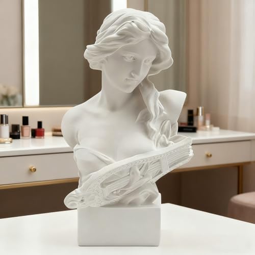 Estatua Busto Afrodita 6" Blanca Escultura Decorativa miniatura 5