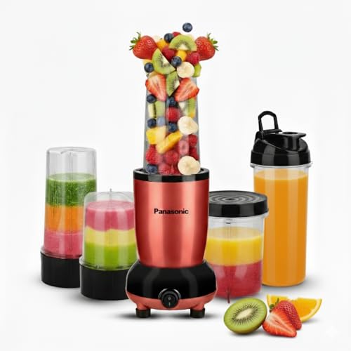 Image of Panasonic Nutriturbo Hand Blender with 5 Jars | Powerful 600W Max Locked Motor | Juicing, Blending & Grinding | Copper Motor & Safety Lock | Multipurpose Kitchen Appliance
