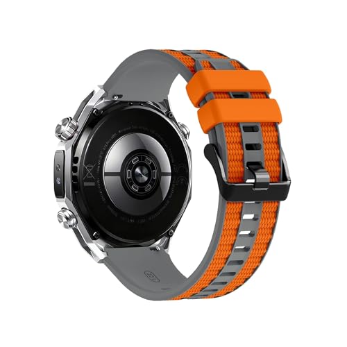 [PLYYQZM] 22mm�V���R���o���h,�ɍ��� Hua wei Watch 5 GT6 GT5 Pro GT4 46mm Ultimate�����u���X���b�g�ɓK�p(Gray orange,For GT6 Pro 46mm)