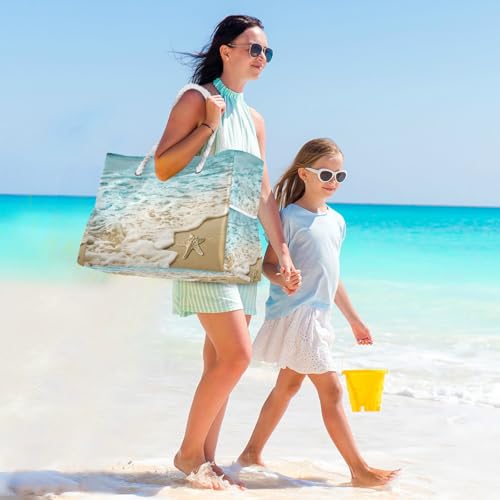 Image of senya Large Beach Bags Totes Swim Canvas Tote Shoulder Bag Water Resistant Bags for Gym Travel Daily