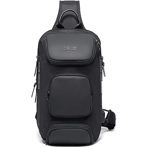 VARLIVOO Bolsos de Hombro para Hombre con Puerto USB Cover
