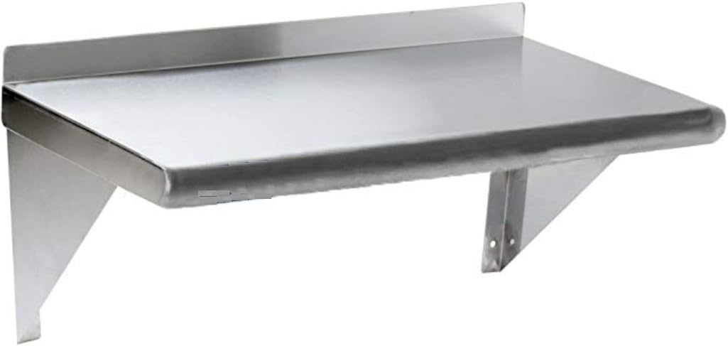 Stainless Steel Wall Mount Shelf 12 x 30 - NSF - Heavy Duty
