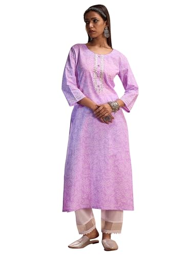 Image of INDO ERA Women Cotton Regular Only Kurta