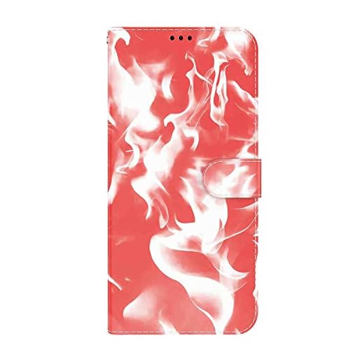 SHOYAO Estojo Fólio de Capa de Telefone for SAMSUNG GALAXY M33 5G 165.4MM, Couro PU Premium Capa Slim Fit, Suporte de visualização horizontal, correspondência precisa, vermelho
