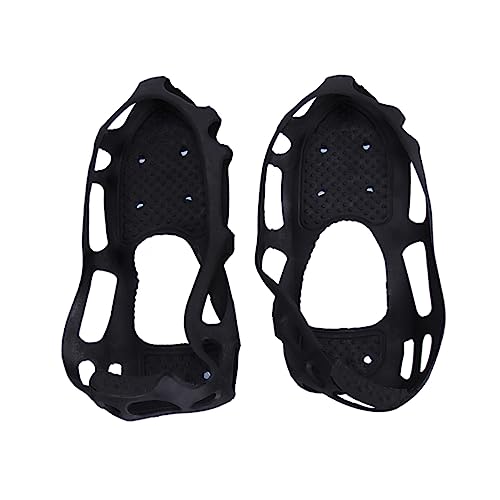 ROMISBABA Cleats 24 Teeth Ice Snow Griers Anti-Slip Hiking Shoe Covers Climbing Overshoes Ice Traction Cleats – Size s