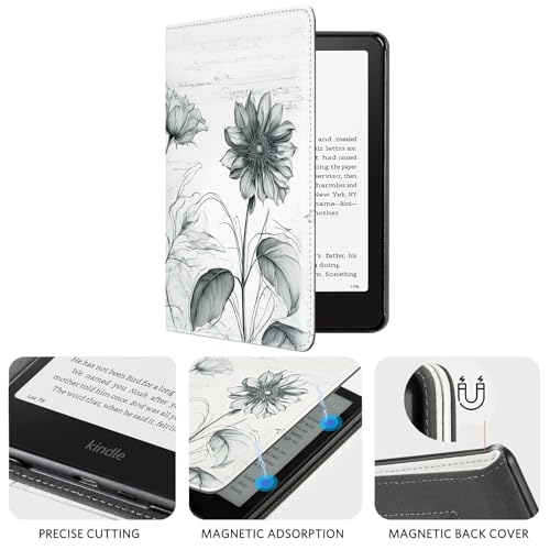 CoBak Stand Case for 7" Kindle Paperwhite 12th Gen 2024 and Kindle Colorsoft with Hand Strap - Compatible with iPhone MagSafe, for Samsung/Belkin/Anker Wireless Charging Pads, Durable, Auto Sleep Wake by CoBak - Used condition - Image 5