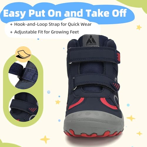 Image of Mishansha Kids Water Resistant Hiking Boots, Boys Girls Anti Collision Anti-Skid Athletic Outdoor Ankle Adventure Trekking Shoes