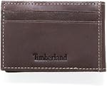 Timberland Men's Slim Leather Front Pocket Credit Card Holder Wallet, Brown (Money Clip) 2, One Size, Slim Leather Front Pocket Credit Card Holder Wallet