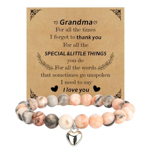 Kiopdse Grandma Gifts,Grandma Personalised Birthday Great Happy Mothers Day Mother's Day Funny Christmas Xmas Gifts for Nana Presents for Nana Grandparents Grandmother Gift Ideas,Bracelets for Womens