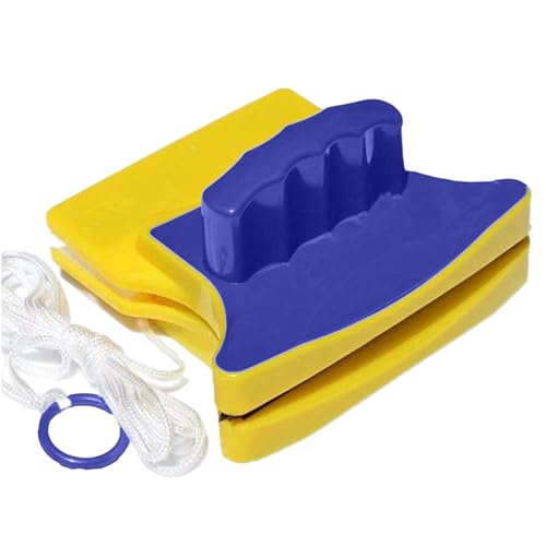 Ungtyb Limpiacristales magnético, limpiador de cristales de doble cara – Herramienta magnética para la limpieza de cristales de las ventanas de casa con cuerda de 1,5 m, apto para ventanas de