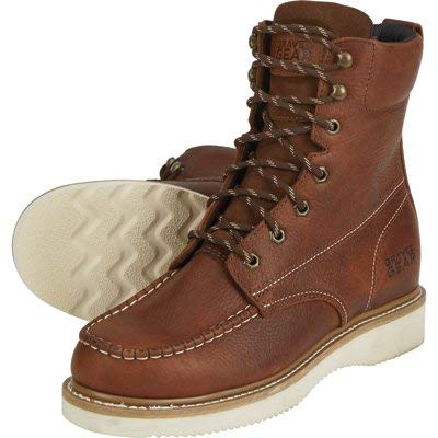 Gravel Gear Men's 8in. Moc Toe Wedge Work Boots - Brown, Size 9 1/2 Gravel Gear Men's 8in. Moc Toe Wedge Work Boots - Brown, Size 9 1/2