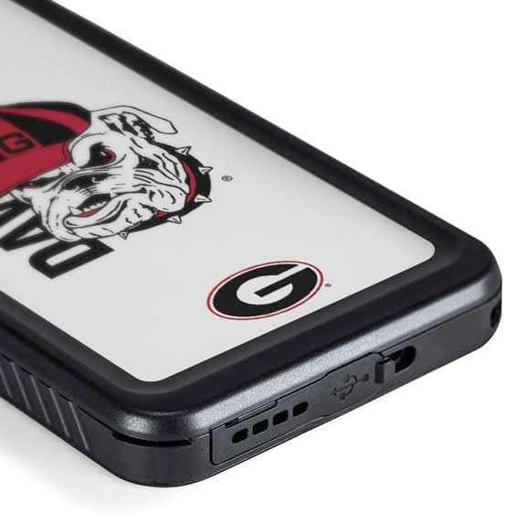 Skinit Waterproof Phone Case Compatible with Galaxy S24 - Officially Licensed University of Georgia Dawgs Design
