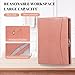Free Name Engrave, Custom Vegan Leather Portfolio for Women, Personalized Business Padfolio with A4/US Letter Writing Pad Holder, Portfolio Folder for Girlfriend, Wife, Daughter, Customized, Pink