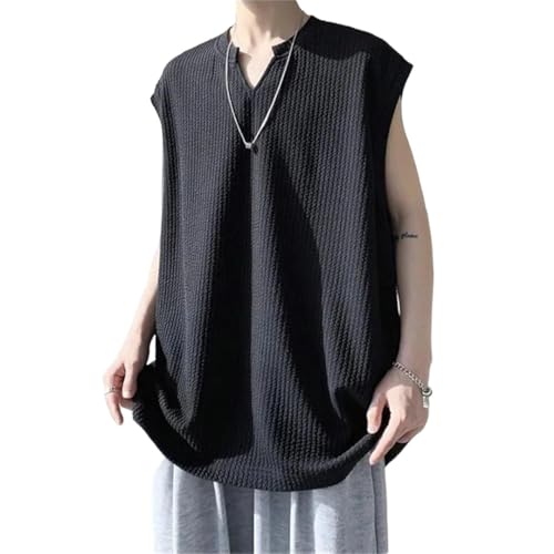 Camiseta sin mangas para hombre que soluciona el calor con su ajuste holgado vintage
