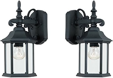 Designers Fountain 2961-BK Devonshire, farol de pared, color negro