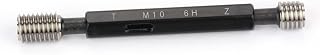 Thread Plug Gauge M10 x 1.5, Bearing Steel Internal Thread Measuring Gauge, 86 mm, Silver and Black