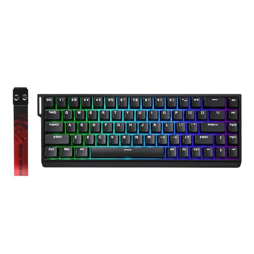 YUNZII x MADLIONS MAD68 HE Rapid Trigger Przewodowa Magnetyczna Mechaniczna Klawiatura Gamingowa 60% z Przełącznikami Hall Effect o Regulowanej Aktywacji, PBT Keycaps RGB Hot-Swap