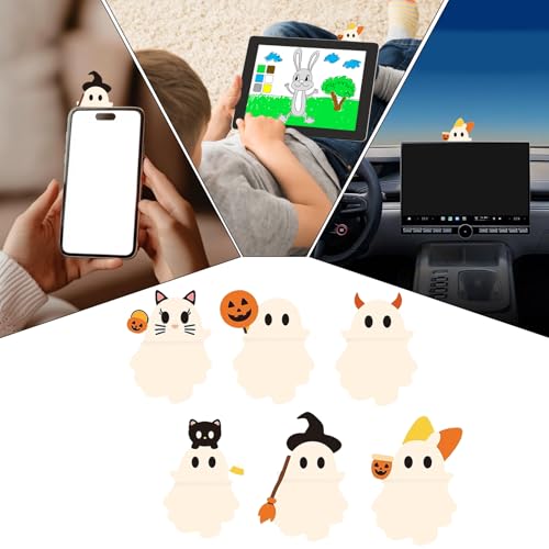 Breloque fantôme pour téléphone portable en lot de 6 figurines mignonnes pour Halloween
