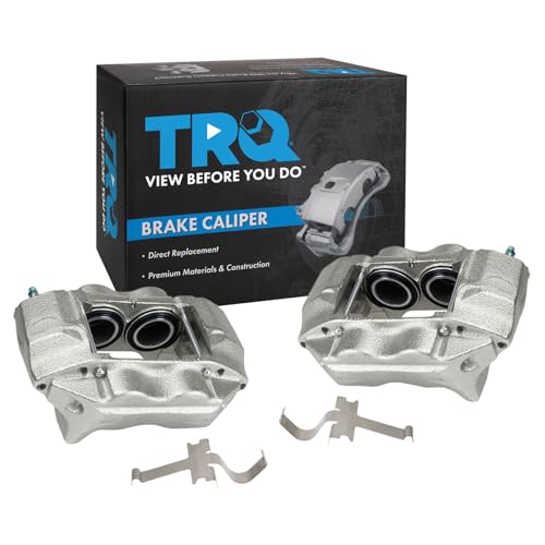 TRQ Front Brake Caliper Set Zinc Coated Brackets Compatible with 1996-2002 Toyota 4Runner...