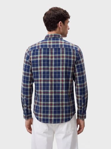 Image of The Indian Garage Co Men Regular Fit Checkered Full Sleeves Cutaway Collar Casual Shirt