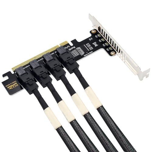 Tarjeta PCIe X16 a Sff-8643 de expansión estable PCIe 4.0 para placa base de PC 5