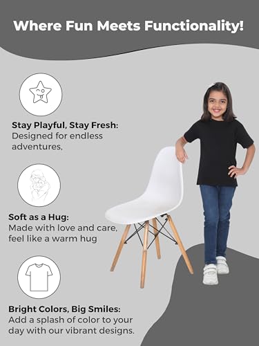 Image of Girl's Solid Regular Fit Half Sleeve 100% Pure Cotton T-Shirt