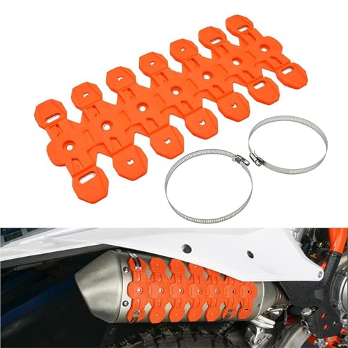 Protector de escape para rutas off-road en KTM y Husqvarna cubierta térmica roja 2