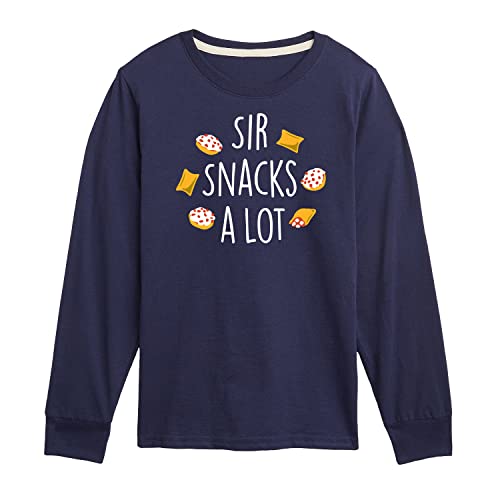 Instant Message - Sir Snacks A Lot - Toddler & Youth Long Sleeve Graphic T-Shirt