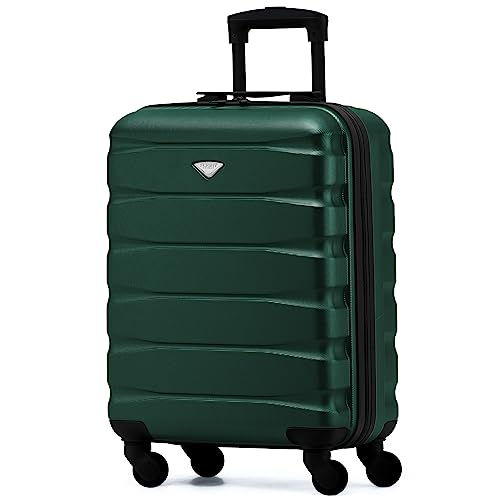 Flight Knight 55x40x20 Ryanair Priority Cabin Suitcase, Also for EasyJet, Jet2, Lightweight,ABS Hard Shell, Durable 4-Wheel Cabin Case, Carry-On Size 10kg Hand Luggage, Travel Bag- 55 x 40 x 20