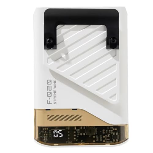 Ventilador portátil de cintura recargable B con pantalla LED y 5 velocidades 2