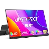 UPERFECT Portable Monitor 15.6' 125% sRGB 1080P Ultra-Slim Travel Screen with Mini HDMI/One USB-C, 2000:1 Eye Care IPS Portable Display, External Second Screen for Laptop/Phone/PC w/VESA (No Plug)