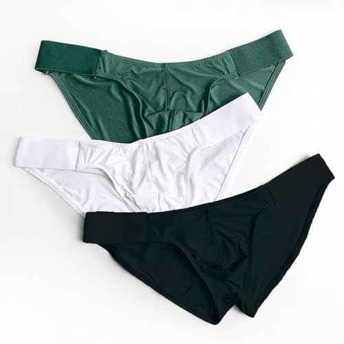 Men's Low Rise Micro Modal Bikini Briefs with Openwork Mesh Detail and Pouch Underwear3