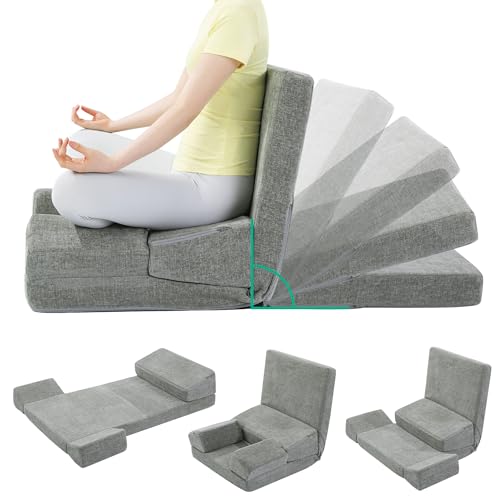 HOMBYS Pro Meditation Cushion Set with Adjustable Back...