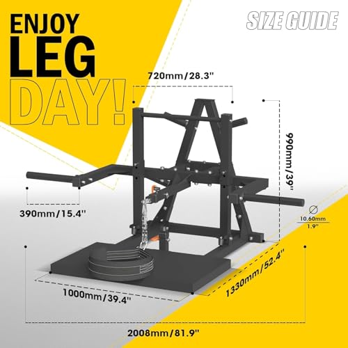 Image of Mikolo Belt Squat Machine, Leg Press Machine, Squat Machine with Weightlifting Belf for Home Gym, 11 Gauge Steel, 1000 lb Capacity