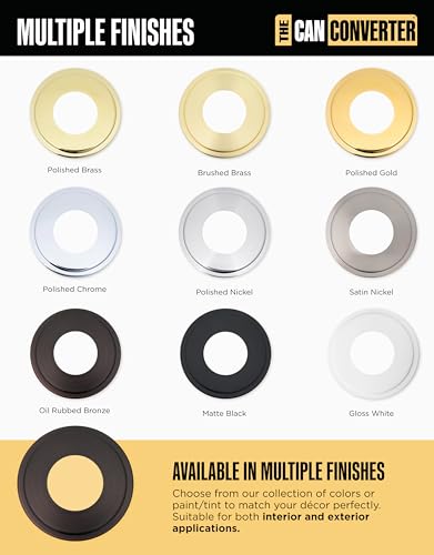 Image of The Can Converter Ceiling Medallion for Recessed Can Light - Home Improvement Decorative Goof Ring & Cover Plate for 4'', 5'' & 6″ Cans, Small Ceiling Medallion for Chandeliers, Oil Rubbed Bronze