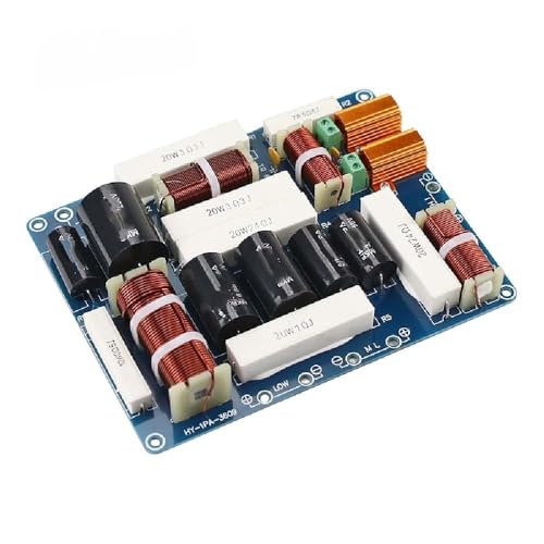600W Three-Way Crossover Audio Board with Tweeter, Midrange, and Bass Channels for 8-12 Inch Speakers; Crossover Unit 800Hz 2.5k