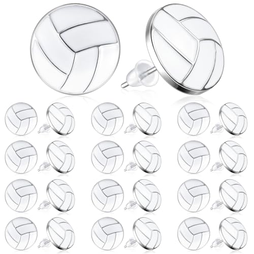 12 Pairs Volleyball Earrings Bulk for Women Sports Baseball Theme Earrings Jewelry for Girls Softball Lovers Gifts Accessories Game
