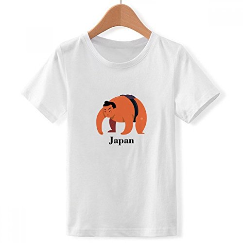 T-Shirt Sumo Wresting Japonais Premium Col Blanc pour Garçon