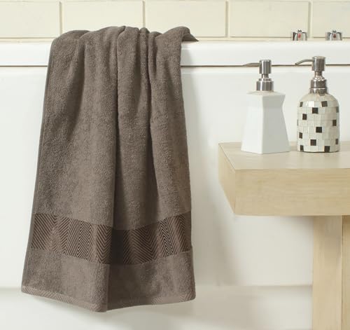 Image of Fash Home 500 GSM Towel 70x140 cm - 1 Pc, Ultra Soft, Highly Absorbent, Quick Dry, Plush & Durable Cotton Bath Towel for Home, Gym & Spa (Grey)