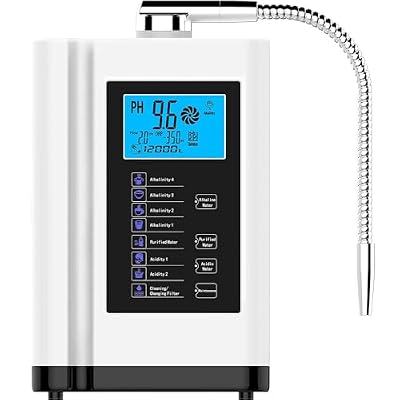 Water Purifier Ph 3.5-10.5 Alkaline Acid Water Machine,Up to -600mv Orp,7 Water Settings Home Filtration System, Automatic Cleaning, White-220V