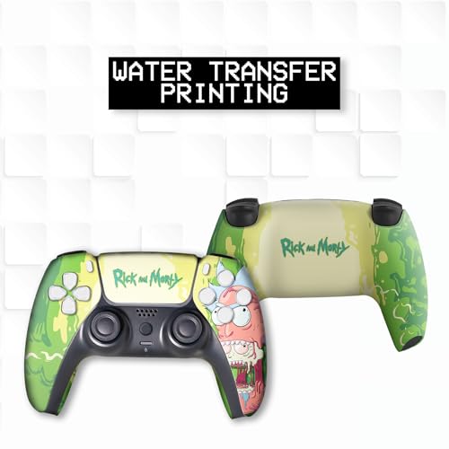 Image of Riccky Mortty Custom PS-5 Controller Wireless compatible with Play-Station 5 Console by BCB Controllers | Proudly Customized in USA with Permanent HYDRO-DIP Printing (NOT JUST A SKIN) (MODDED)